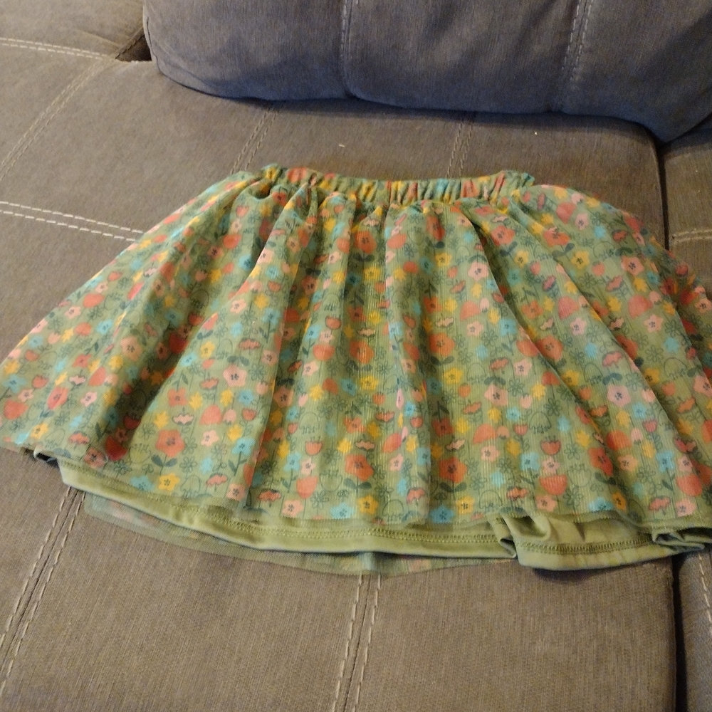 Peppa Pig Floral Kids Dress - Green and Pink